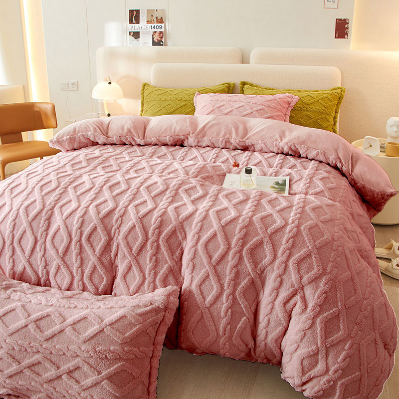 Чаршаф Milk Velvet, жакардово тъкане, модерен стил, реактивно боядисване