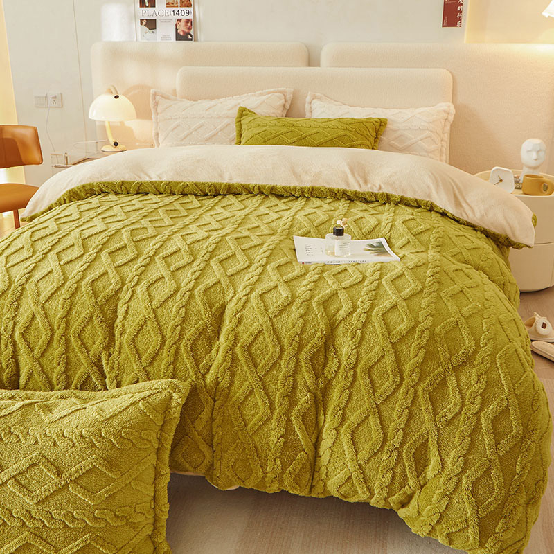 Чаршаф Milk Velvet, жакардово тъкане, модерен стил, реактивно боядисване