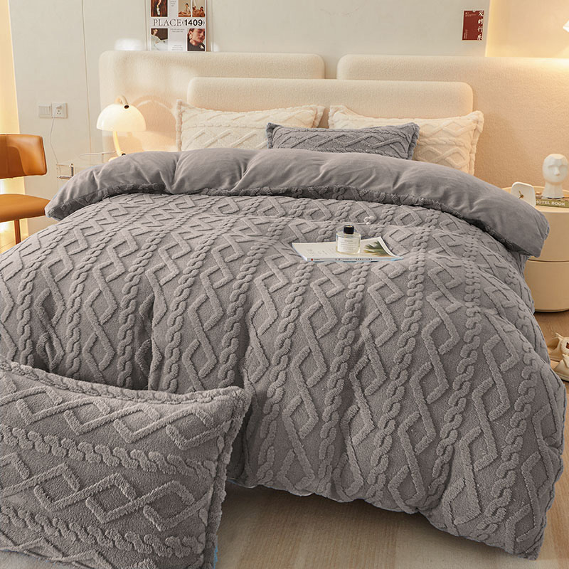 Чаршаф Milk Velvet, жакардово тъкане, модерен стил, реактивно боядисване