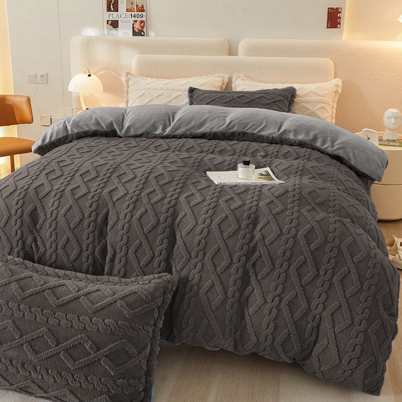 Чаршаф Milk Velvet, жакардово тъкане, модерен стил, реактивно боядисване