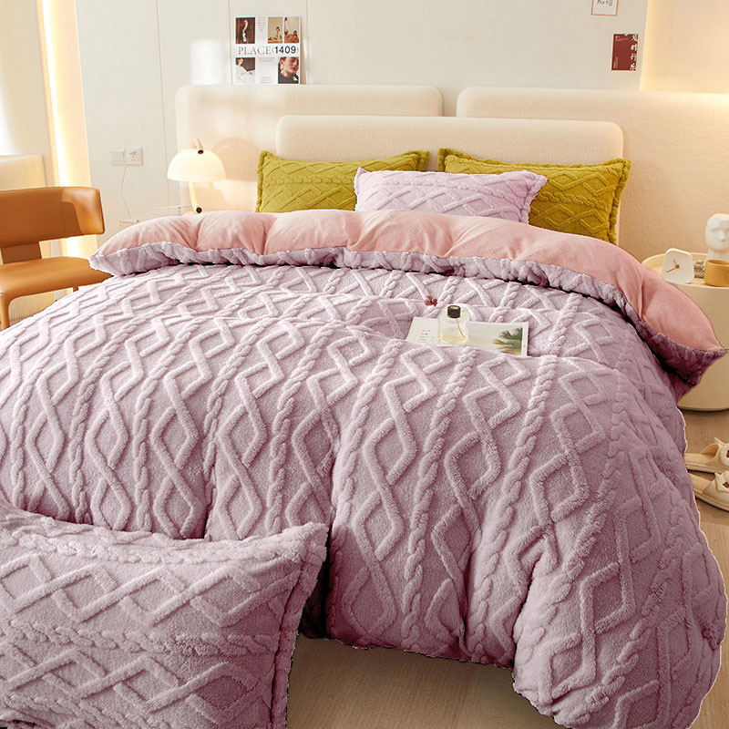 Чаршаф Milk Velvet, жакардово тъкане, модерен стил, реактивно боядисване