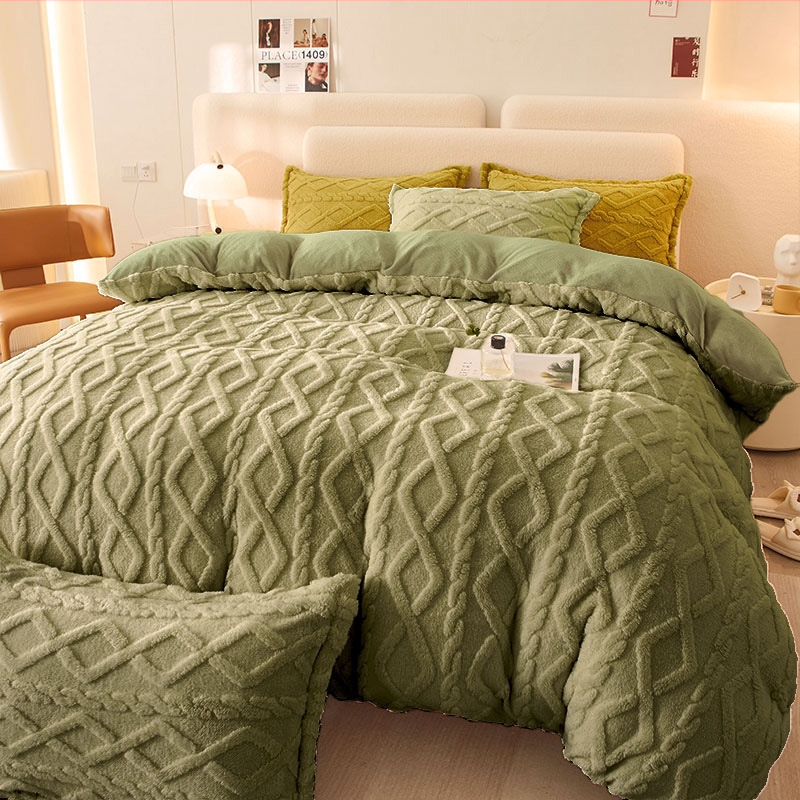 Milk Velvet posteľná plachta, Jacquard tkanina, moderný štýl, reaktívne farbenie