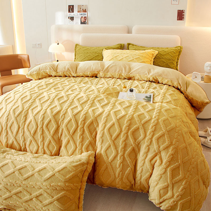 Чаршаф Milk Velvet, жакардово тъкане, модерен стил, реактивно боядисване