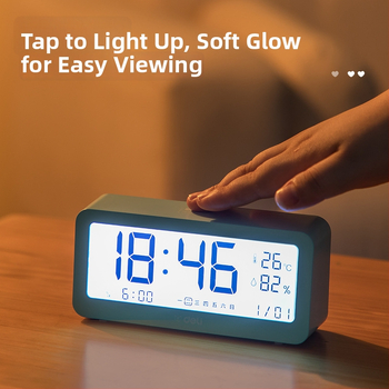 Deli elektronické budíkové hodiny s LCD displejom, napájané batériou, bohémsky štýl