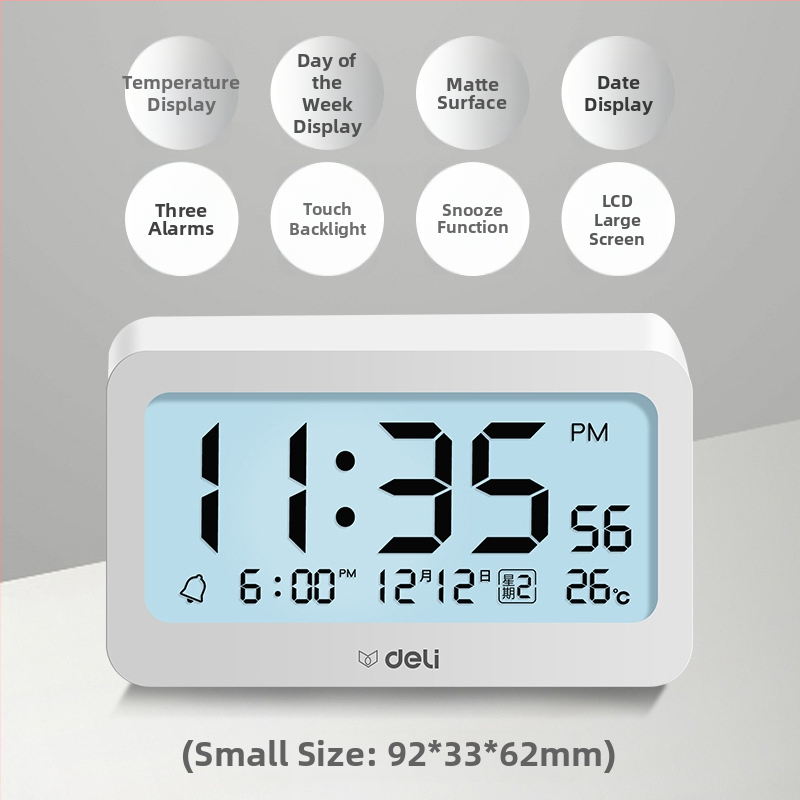 Deli elektronické budíkové hodiny s LCD displejom, napájané batériou, bohémsky štýl