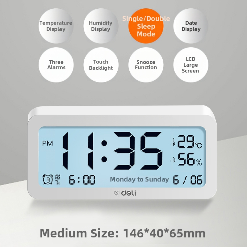 Deli elektronické budíkové hodiny s LCD displejom, napájané batériou, bohémsky štýl