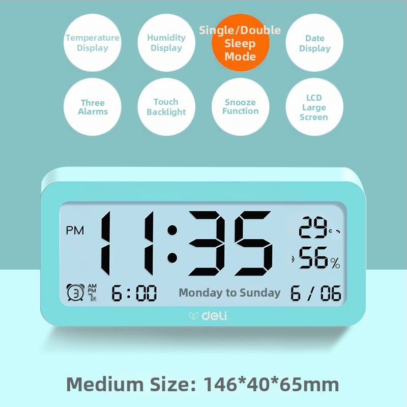 Deli elektronické budíkové hodiny s LCD displejom, napájané batériou, bohémsky štýl