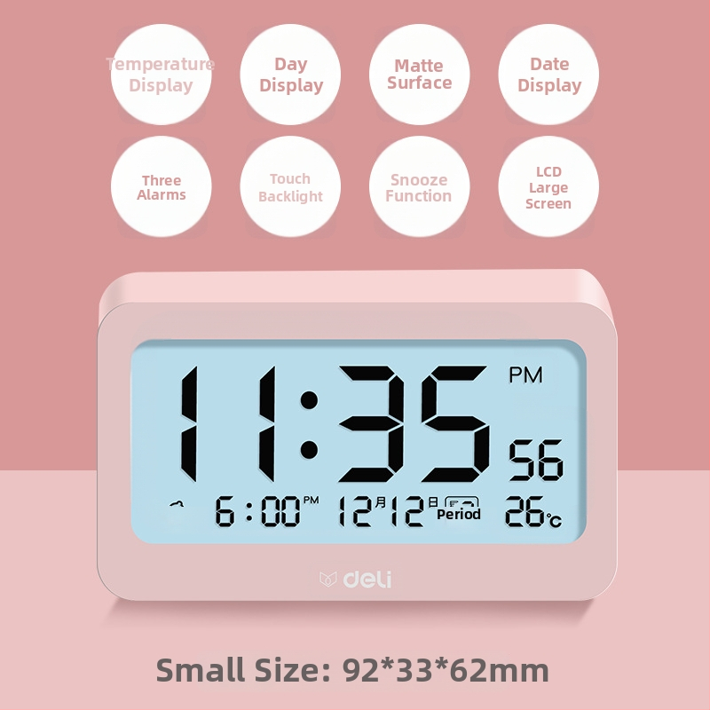 Deli elektronické budíkové hodiny s LCD displejom, napájané batériou, bohémsky štýl