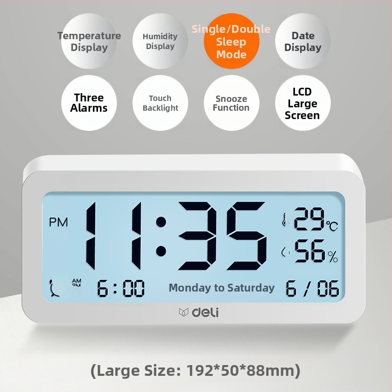 Deli elektronické budíkové hodiny s LCD displejom, napájané batériou, bohémsky štýl