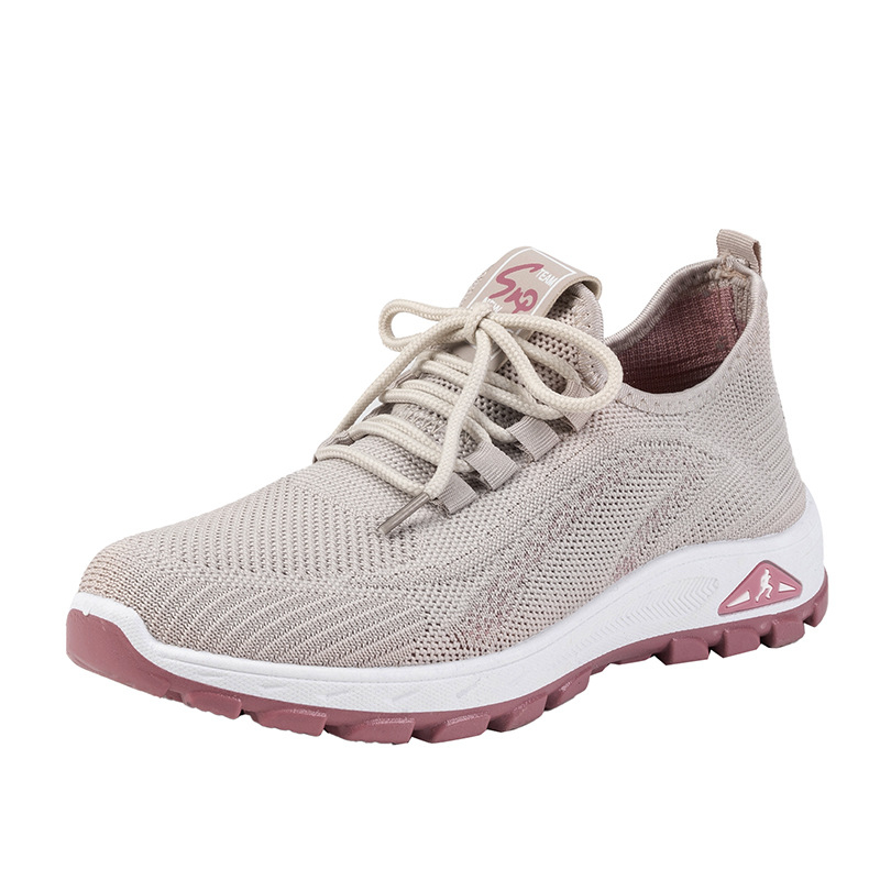 Naiste Fly-Knit kõndimiskingad, hingavad, libisemiskindla tald, madal ülaosa, ees nöörimisega kinnitatav, injekteeritud tald, igapäevaseks kasutamiseks