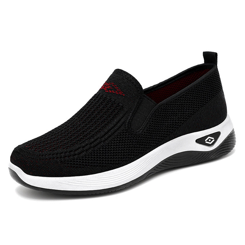 Őszi női vászoncipő – slip-on, légáteresztő felsőrész fly-weaving, kerek orr, sík PVC talp, textil bélés