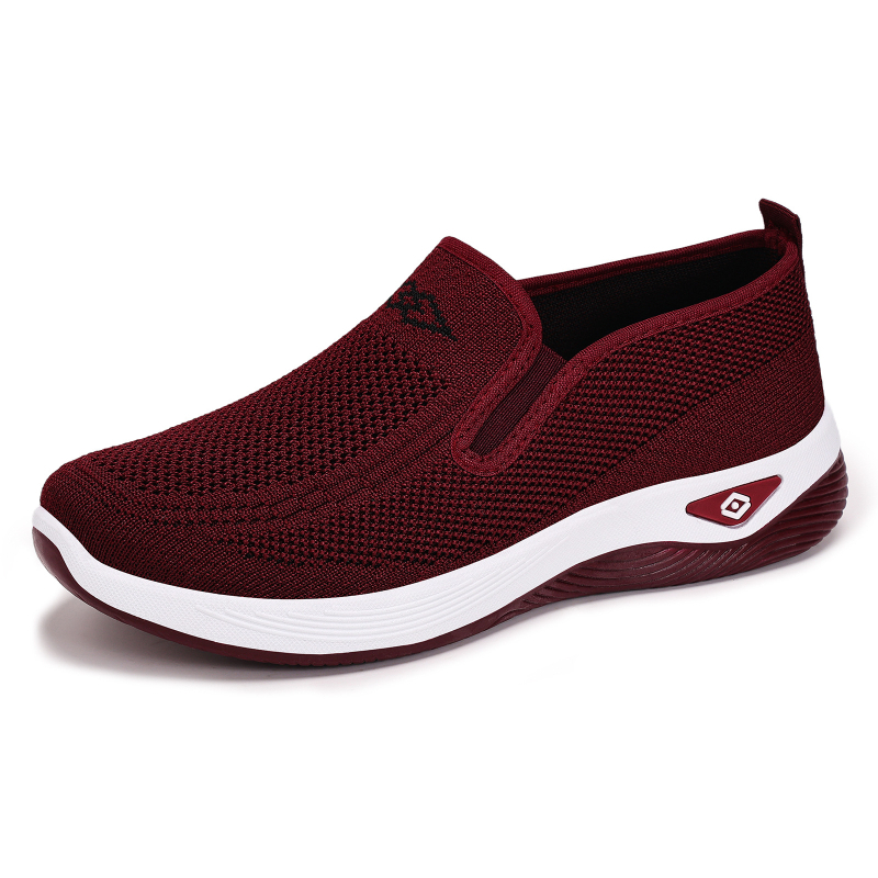 Őszi női vászoncipő – slip-on, légáteresztő felsőrész fly-weaving, kerek orr, sík PVC talp, textil bélés