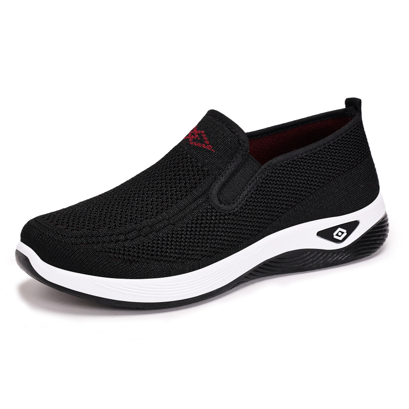 Őszi női vászoncipő – slip-on, légáteresztő felsőrész fly-weaving, kerek orr, sík PVC talp, textil bélés