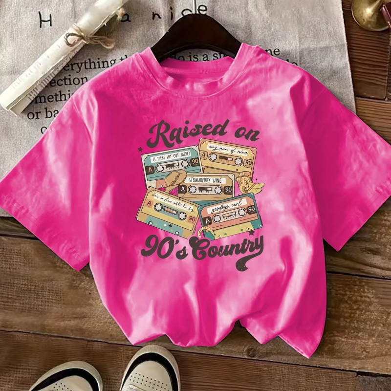 Ženski T‑shirt s tiskom slovima – Mercerizirana pamuka, okrugli izrez, kratki rukavi