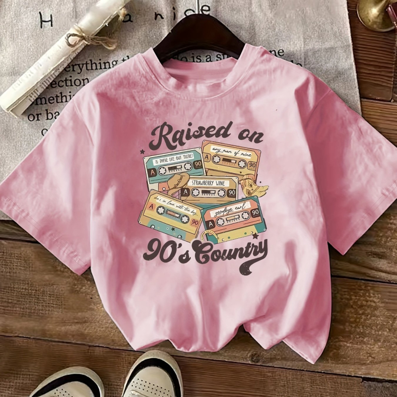 Ženski T‑shirt s tiskom slovima – Mercerizirana pamuka, okrugli izrez, kratki rukavi