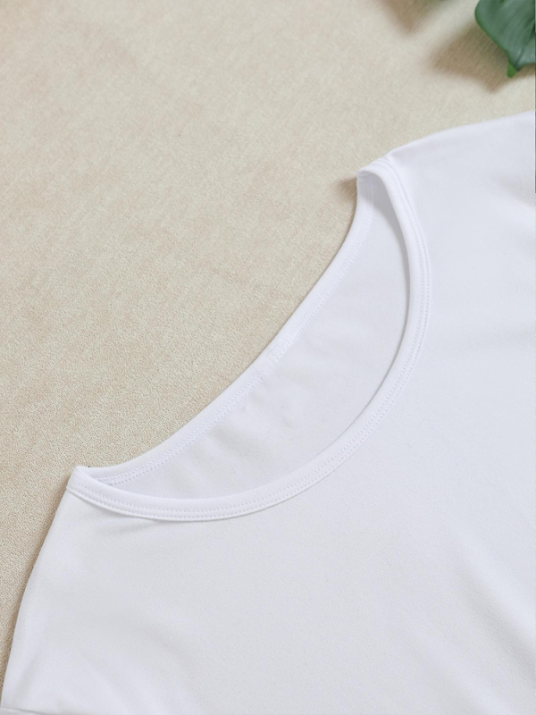 Ženski pamučni T‑shirt s grafičkim printom, zaobljeni izrez, kratki rukavi, 95% pamuk, proljeće 2025
