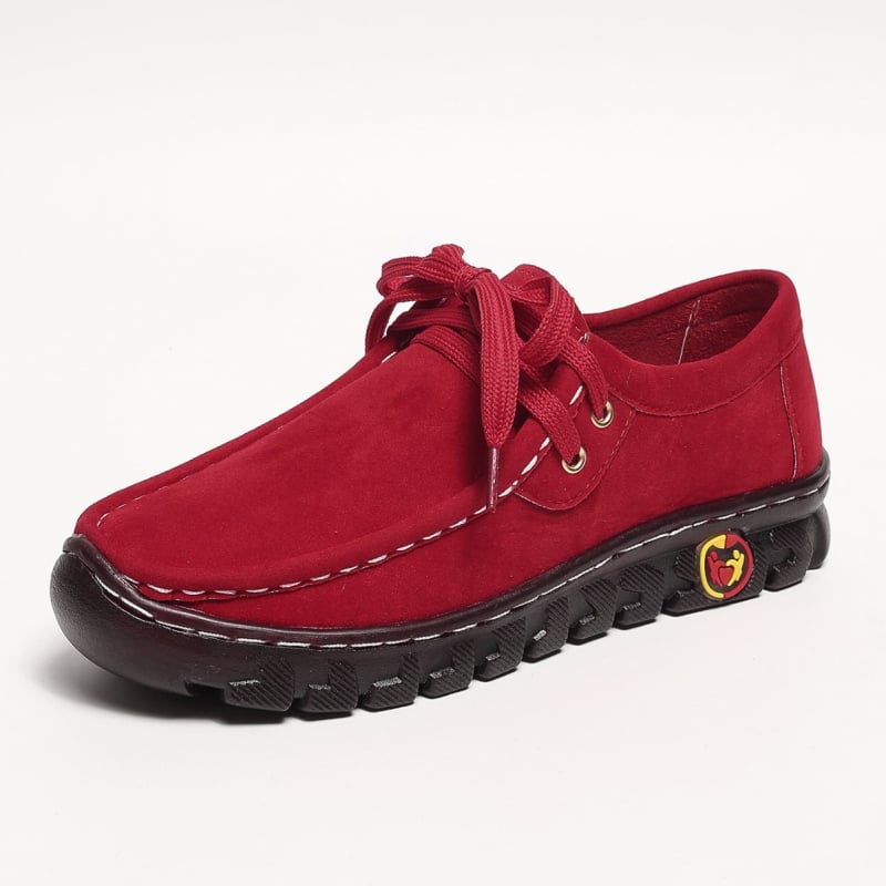 Loafer cipő – kerek orr, PU felső rész, patent bőr, Slip-On zárás
