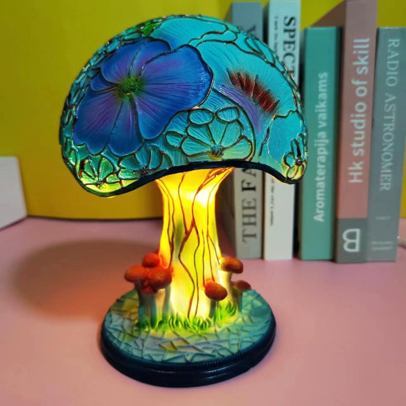 Mo Tian настолна лампа от серията Stained Glass Plant – смола, готова за подарък