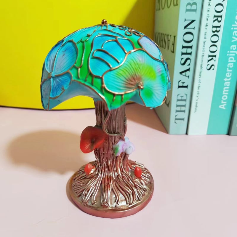 Mo Tian настолна лампа от серията Stained Glass Plant – смола, готова за подарък