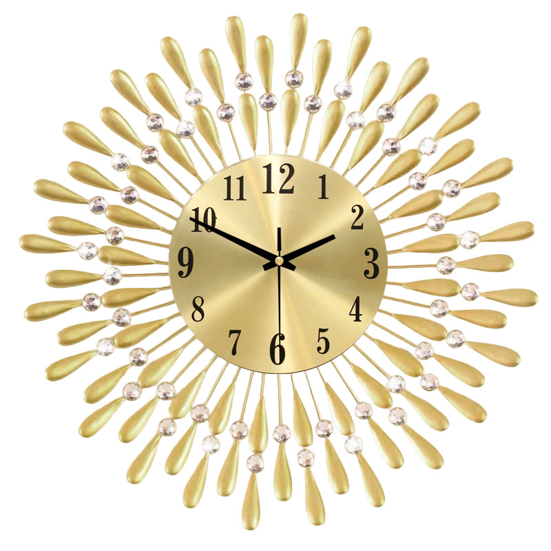 Nástenné hodiny JT1301 s kvarcovým pohonom, batériové napájanie, kovový ciferník, puzdro z umeleckého železa