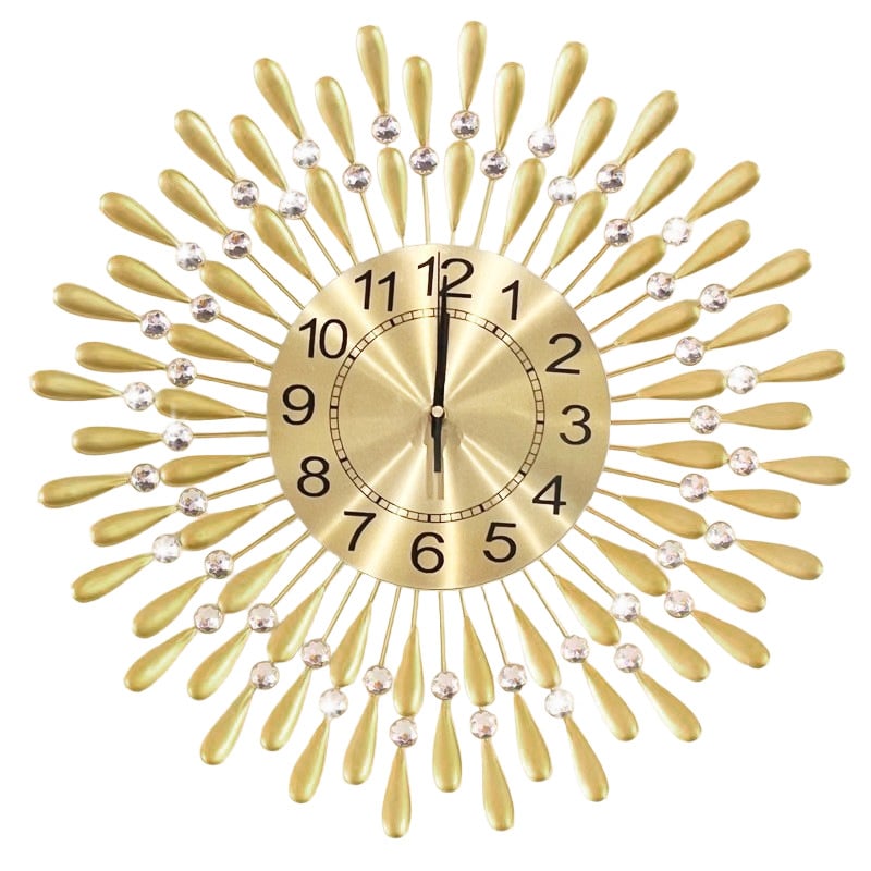 Nástenné hodiny JT1301 s kvarcovým pohonom, batériové napájanie, kovový ciferník, puzdro z umeleckého železa