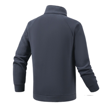 Muška jakna od flisa s stojećim ovratnikom, prednji zatvarač, debeli materijal, korejski stil