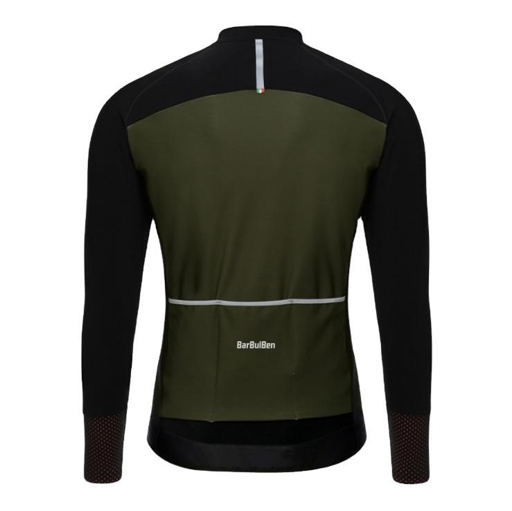 Zimná cyklistická bunda s fleecovou podšívkou, z polyesteru, s dlhými rukávmi, vhodná na cestný a horský bicyklizmus