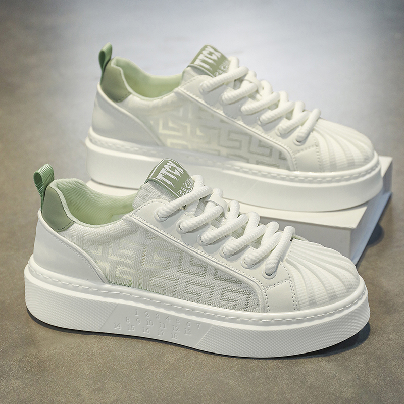 Pantofi sport casual pentru bărbați, partea superioară din microfibră, talpă din cauciuc, căptușeală din plasă, vârf rotund, toc mic 1-3 cm