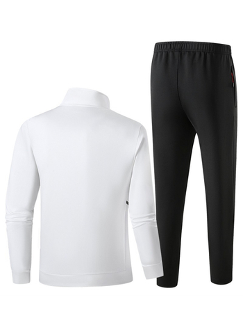 Unisex športový set pozostávajúci zo dvoma časťami so zapínaním na zips a nohavíc, 95% polyester, jarné-jesenné tréningové oblečenie