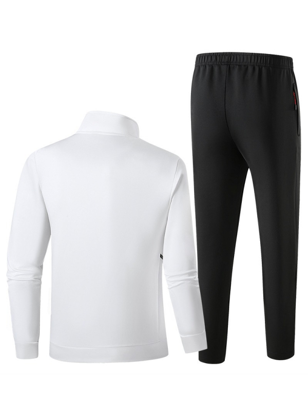 Unisex športový set pozostávajúci zo dvoma časťami so zapínaním na zips a nohavíc, 95% polyester, jarné-jesenné tréningové oblečenie