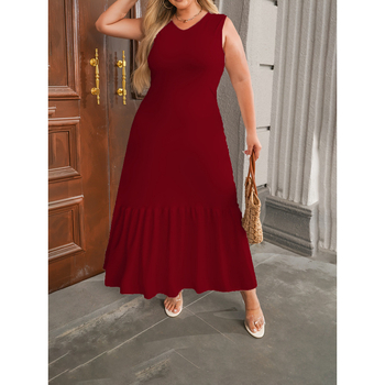 Maxi suknelė, siauras kirpimas, 7/8 rankovės, platus apykaklė, vidutinio elastingumo audinys (95% poliesteris, 5% elastanas)