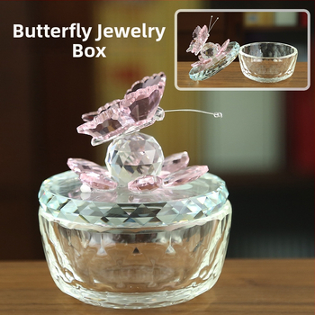 Krištáľový sklenený stojan na telefón, ozdoba – model LSSJBJ478, Jiang Shisheng, moderný minimalistický štýl