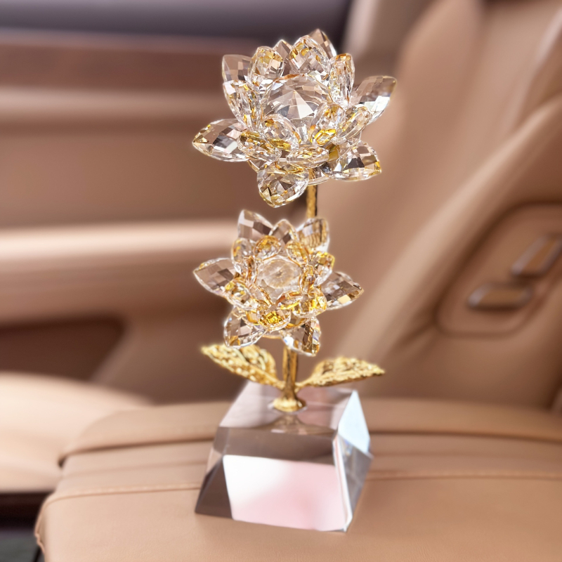 Krištáľový sklenený stojan na telefón, ozdoba – model LSSJBJ478, Jiang Shisheng, moderný minimalistický štýl