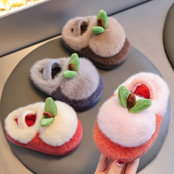 Детски пантофи от флийс с карикатурен мотив — унисекс, противохлъзгаща EVA подметка