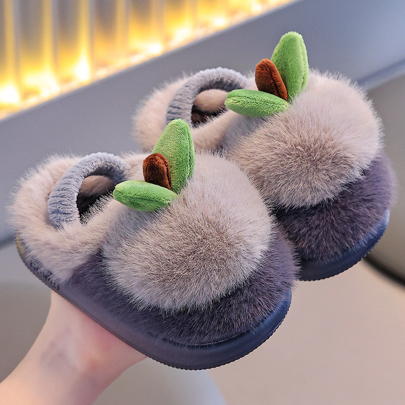 Детски пантофи от флийс с карикатурен мотив — унисекс, противохлъзгаща EVA подметка