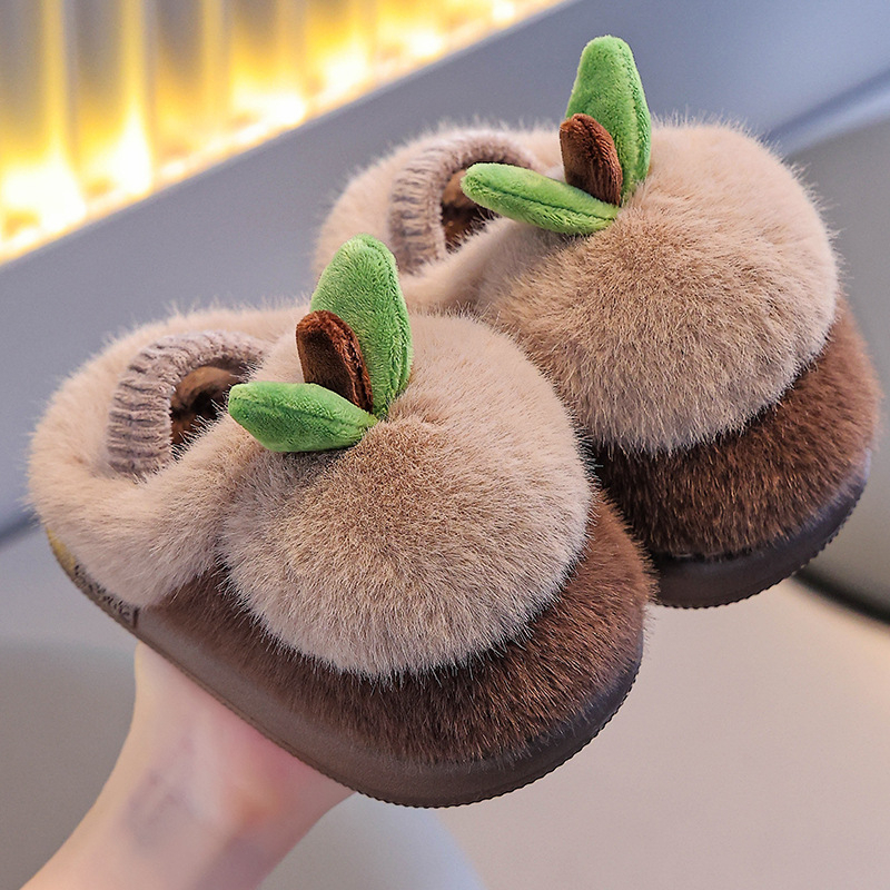 Детски пантофи от флийс с карикатурен мотив — унисекс, противохлъзгаща EVA подметка