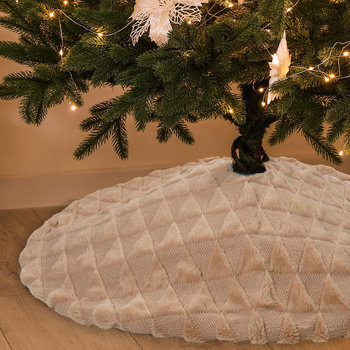 Plyšová vianočná sukňa na stromček, nordický štýl, Rongtai – darček pripravený, vianočná dekorácia