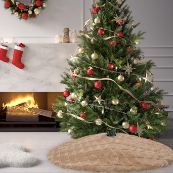 Plyšová vianočná sukňa na stromček, nordický štýl, Rongtai – darček pripravený, vianočná dekorácia