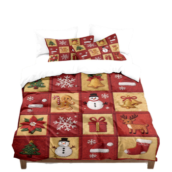 Háromrészes ágyneműkészlet: paplanhuzat és két párnahuzat, digitális nyomtatás, kémiai rostból készült anyag, 90 g/m², testreszabható