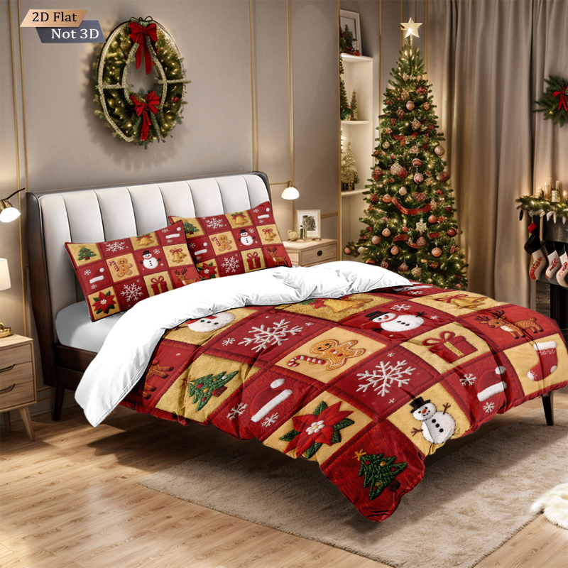 Háromrészes ágyneműkészlet: paplanhuzat és két párnahuzat, digitális nyomtatás, kémiai rostból készült anyag, 90 g/m², testreszabható