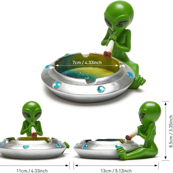 Scrumieră din rășină în formă de farfurie zburătoare – accesoriu decorativ reutilizabil pentru fumat, potrivit ca dar pentru nunți, zile de naștere și festivaluri, set de 30 de bucăți