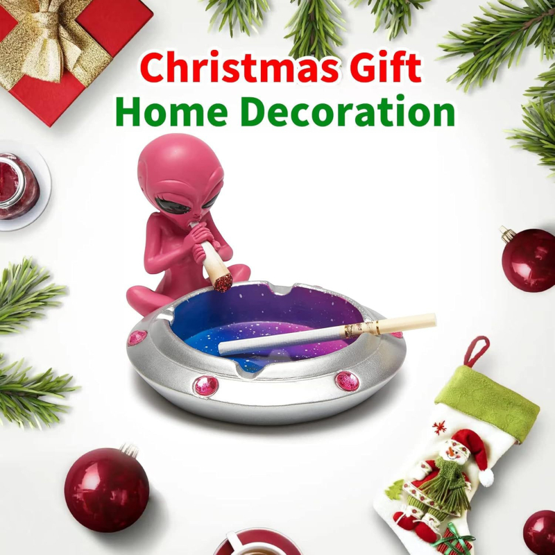 Scrumieră din rășină în formă de farfurie zburătoare – accesoriu decorativ reutilizabil pentru fumat, potrivit ca dar pentru nunți, zile de naștere și festivaluri, set de 30 de bucăți