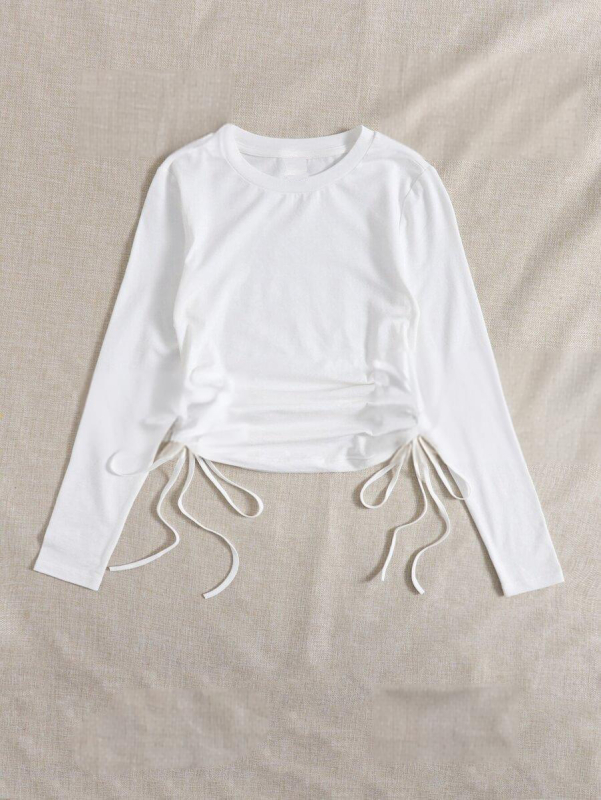 Hosszú ujjú póló laza szabásban, kerek nyakú, kollázs dizájn, poliészter 95%+, elasztán <30%