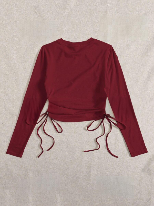 Hosszú ujjú póló laza szabásban, kerek nyakú, kollázs dizájn, poliészter 95%+, elasztán <30%