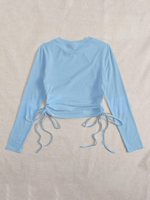 Hosszú ujjú póló laza szabásban, kerek nyakú, kollázs dizájn, poliészter 95%+, elasztán <30%