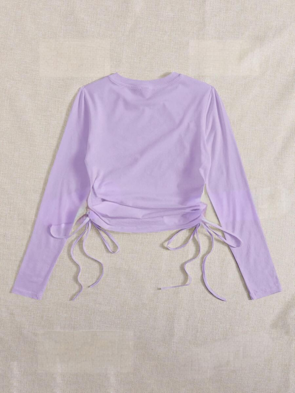 Hosszú ujjú póló laza szabásban, kerek nyakú, kollázs dizájn, poliészter 95%+, elasztán <30%