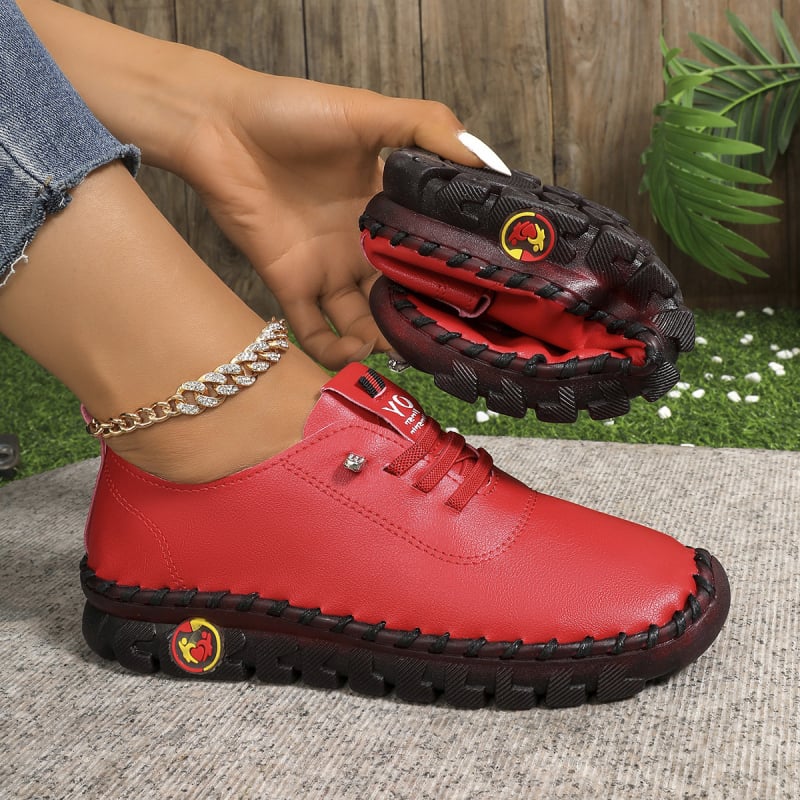 Uniszex lapos cipő kerek orral, PU felsőrész, gumírozott talp, elasztikus pánttal