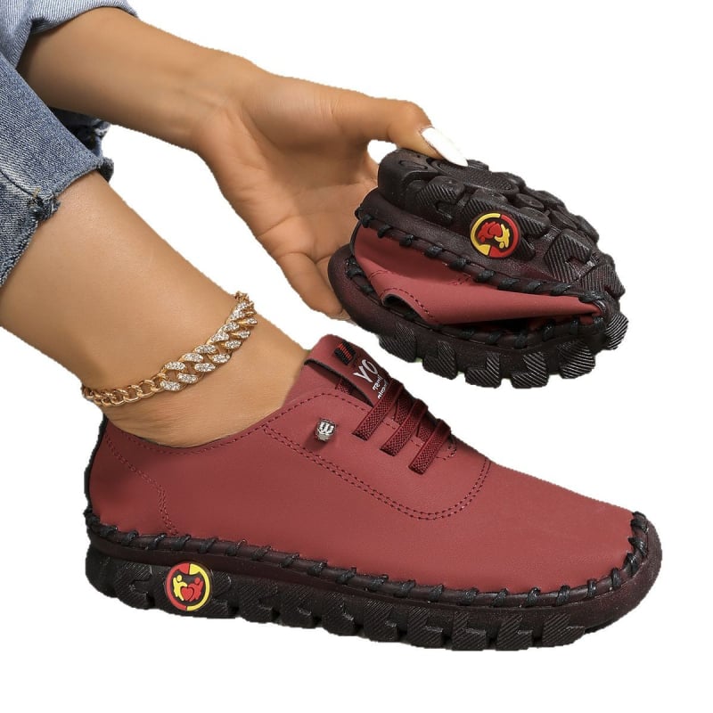 Uniszex lapos cipő kerek orral, PU felsőrész, gumírozott talp, elasztikus pánttal