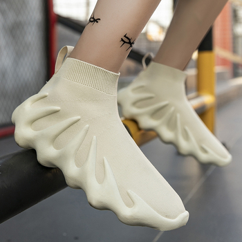 Unisexové vysoké tenisky so sieťovaným vrchom – guľatá špička, textilná stielka, plastová podrážka