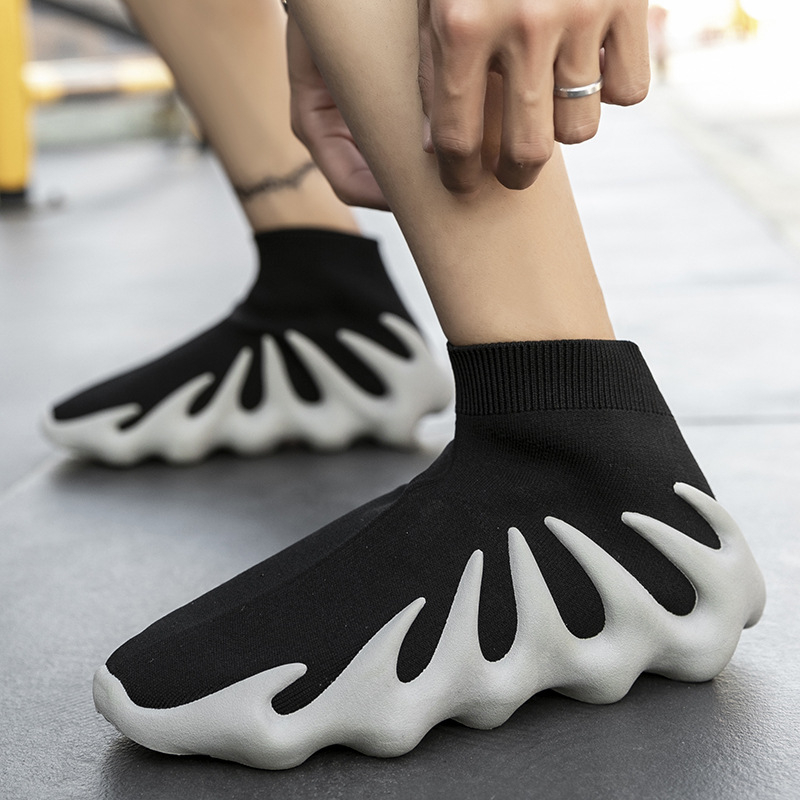 Unisexové vysoké tenisky so sieťovaným vrchom – guľatá špička, textilná stielka, plastová podrážka